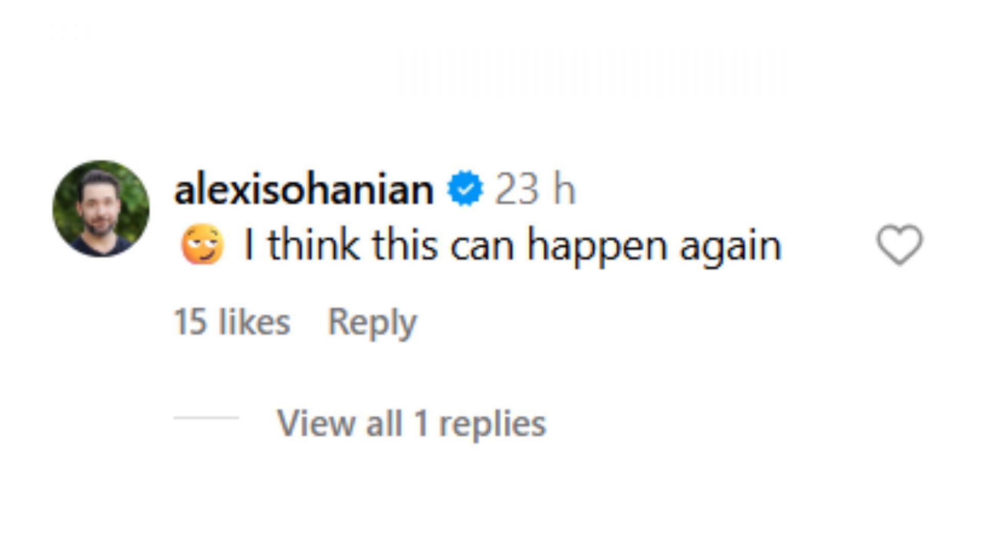 Screenshot of comment(IG/@athlos)
